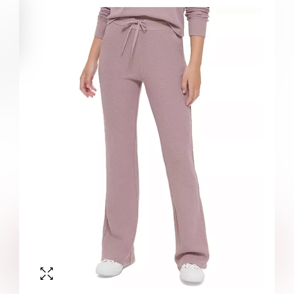 Calvin Klein high rise drawstring flare pants